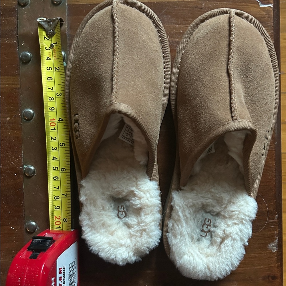 UGG Tan Suede Slip-On Slippers - Picture 6 of 7